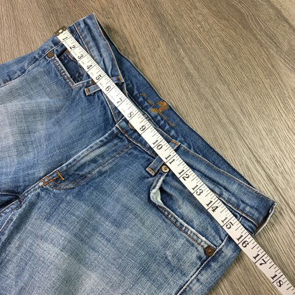 For All 7 Mankind Cotton Denim Bootcut Jeans Blue Size 30 - Picture 7 of 8